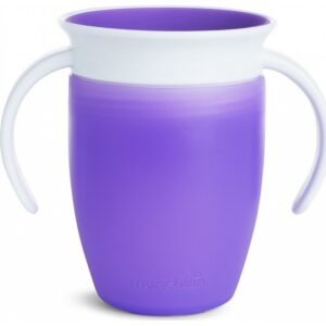 Munchkin Εκπαιδευτικό Ποτήρι Με Λαβές Miracle 360° 207ml Μωβ 51621 | homidoo.gr