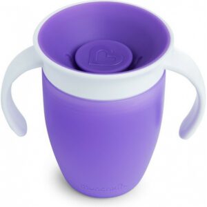 Munchkin Εκπαιδευτικό Ποτήρι Με Λαβές Miracle 360° 207ml Μωβ 51621 | homidoo.gr