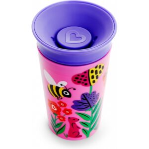 Munchkin Παιδικά Ποτήρια 2 Τμχ. Miracle 360° Wildlove Sippy 266ml Λεμούριος Και Μέλισσα 51765 | homidoo.gr
