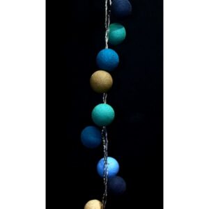 Beelights Γιρλάντα Ωφέλιμων 2.4m Με 20 Βαμβακερές Χειροποίητες Μπαλίτσες Sea-Salt | homidoo.gr