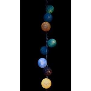Beelights Γιρλάντα Ωφέλιμων 2.4m Με 20 Βαμβακερές Χειροποίητες Μπαλίτσες Sea-Salt | homidoo.gr