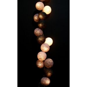 Beelights Γιρλάντα Ωφέλιμων 2.4m Με 20 Βαμβακερές Χειροποίητες Μπαλίτσες Shades-of-Gray | homidoo.gr