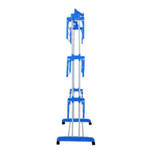 Herzberg HG-8034-BL Πτυσσόμενη Απλώστρα με Ρόδες Μπλε