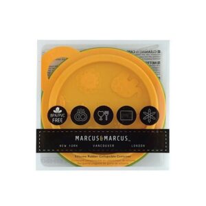 Marcus & Marcus Πτυσσόμενο Μπωλ Φαγητού Με Καπάκι 260ml Σιλικόνης Giraffe Κίτρινο-Πράσινο MNMBB02GF | homidoo.gr