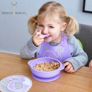 Marcus & Marcus Willo Μπωλ Σιλικόνης 450ml Με Καπάκι Και Αντιολισθητική Βεντούζα Φάλαινα Suction Lid MNMBB28-WL - Image 6
