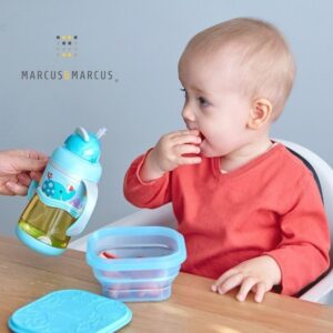 Marcus & Marcus Μπωλ Πτυσσόμενο Με Καπάκι 400ml Φαγητοδοχείο Σιλικόνης Elephant Πράσινο MNMKD39EP - Image 6