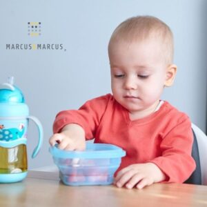 Marcus & Marcus Μπωλ Πτυσσόμενο Με Καπάκι 400ml Φαγητοδοχείο Σιλικόνης Elephant Πράσινο MNMKD39EP - Image 4