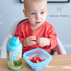 Marcus & Marcus Μπωλ Πτυσσόμενο Με Καπάκι 400ml Φαγητοδοχείο Σιλικόνης Elephant Πράσινο MNMKD39EP - Image 5