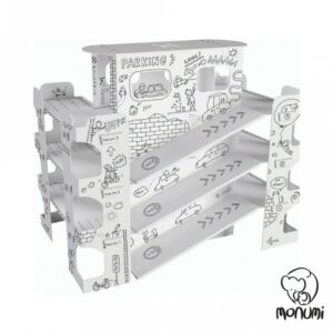 MoNumi Πάρκινγκ Garage XL Από 3D Λευκό Χαρτόνι Ζωγραφικής MPD-000102 | homidoo.gr