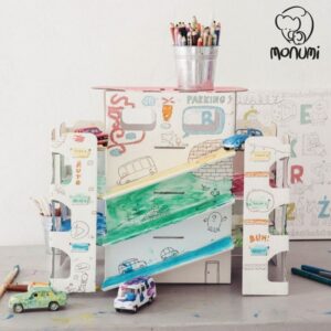 MoNumi Πάρκινγκ Garage XL Από 3D Λευκό Χαρτόνι Ζωγραφικής MPD-000102 - Image 4