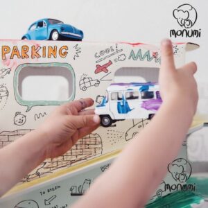 MoNumi Πάρκινγκ Garage XL Από 3D Λευκό Χαρτόνι Ζωγραφικής MPD-000102 - Image 5