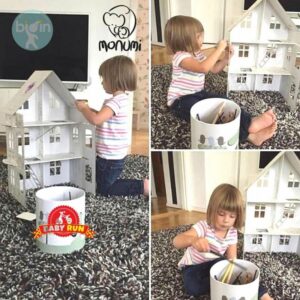 MoNumi Σπιτάκι XXL Spring House Από 3D Λευκό Χαρτόνι Ζωγραφικής MPD-000202 - Image 5