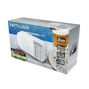 Muse Ραδιόφωνο Μπαταρίας Αναλογικό M-025RW Λευκό 230156 | homidoo.gr