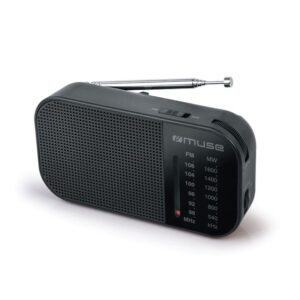 Muse Ραδιόφωνο Μπαταρίας Αναλογικό M-025R Μαύρο 230155 | homidoo.gr