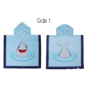 FlapJackKids Πόντσο Διπλής Όψης UPF50+ Shark-Nautical FJKCU560 | homidoo.gr