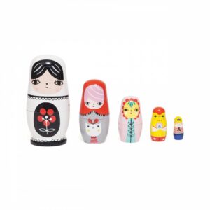 Petit Monkey Ξύλινες Μπαμπούσκες Fleur and Friends PTM-ND4 | homidoo.gr