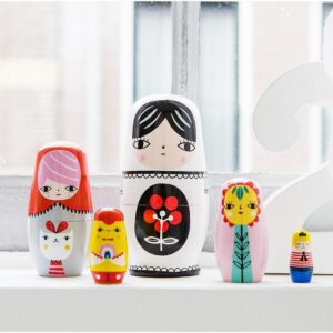 Petit Monkey Ξύλινες Μπαμπούσκες Fleur and Friends PTM-ND4 | homidoo.gr