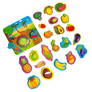 Roter Kafer Μαγνητικό Σετ Φρούτα και Λαχανικά Με Πίνακα Και 24 Μαγνητάκια RK2090-06 | homidoo.gr