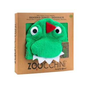 Zoocchini Παιδική Πετσέτα Με Κουκούλα Βαμβακερή 2-6 Ετών Devin The Dinosaur ZOO2003 | homidoo.gr