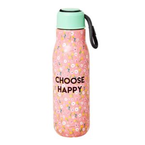 Rice Ανοξείδωτο Μπουκάλι - Θερμός 500 ml 'Choose Happy' Ροζ SΤΒΟΤ-CHO | homidoo.gr