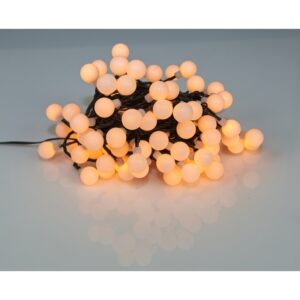 Epam Χριστουγεννιάτικα Φωτάκια Μπαλίτσες Φ2εκ. 100 LED Θερμό Λευκό 10m Μαύρο Καλώδιο IP44 Με 8 Προγράμματα XLBALLL100-BWW/31V | homidoo.gr