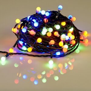 Epam Σειρά 100 LED Μπαλίτσες Φ1εκ. Πολύχρωμα Με Πρόγραμμα 10m Μαύρο Καλώδιο Ρεύματος IP44 XLBALLS100-BM/31V | homidoo.gr