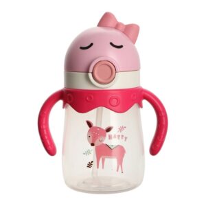 Estia Παιδικό Παγούρι Με Χεράκια Happy Πλαστικό BPA Free 350ml Deer Pink 01-10898 | homidoo.gr