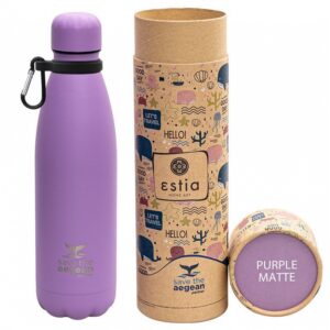 Estia Θερμός Travel Flask Save The Aegean 500ml Lavender Purple 01-7805 | homidoo.gr