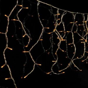 Eurolamp Κουρτίνα 480 LED 3mm Θερμό Λευκό 300x300cm IP44 Διαφανές Καλώδιο 600-11375 | homidoo.gr