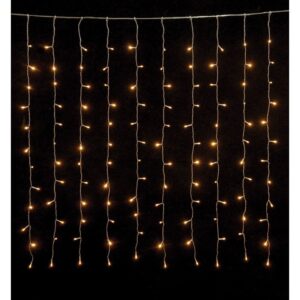 Eurolamp Κουρτίνα 480 LED 3mm Θερμό Λευκό 300x300cm IP44 Διαφανές Καλώδιο 600-11375 | homidoo.gr