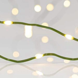 Eurolamp Σειρά 700 Mini LED Θερμό Λευκό 34.5m IP44 Με 8 Προγράμματα Με Πράσινο Καλώδιο 600-11791 | homidoo.gr