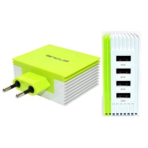 Ancus Φορτιστής Ταξιδίου 4 Θέσεων USB 4.2 Amber Λευκό-Πράσινο 5210029034602 | homidoo.gr