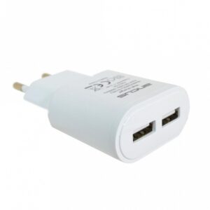 Ancus Φορτιστής Ταξιδίου Dual Usb 2.4A Switching Λευκός 5210029057090 | homidoo.gr