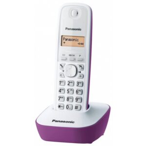 Panasonic Ασύρματο Τηλέφωνο Λευκό-Μώβ KX-TG1611GRF | homidoo.gr