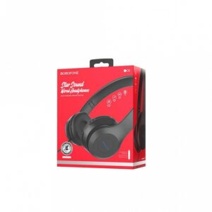 Borofone Ακουστικά Stereo Star Sound 3.5mm Μαύρα Με Μικρόφωνο Και Πλήκτρο Ελέγχου BO5 - Image 4