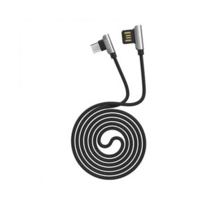Hoco U42 Καλώδιο Με Γωνία 1.2m USB Σε Micro-USB Fast Charging 2.4A Μαύρο | homidoo.gr
