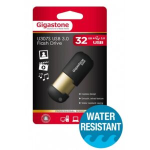 Gigastone Flash Drive 32GB USB 3.0 Metal Frame Μαύρο-Χρυσαφί U307S | homidoo.gr