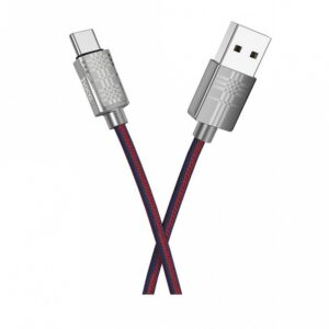 Hoco Καλώδιο Σύνδεσης Treasure 3A USB Σε USB-C Fast Charging Και Braided Καλώδιο 1m Μπλε U61 | homidoo.gr