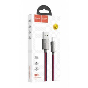 Hoco Καλώδιο Σύνδεσης Treasure 3A USB Σε USB-C Fast Charging Και Braided Καλώδιο 1m Μπλε U61 | homidoo.gr