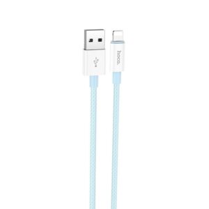 Hoco Καλώδιο Σύνδεσης True Color 2.4A USB Σε Lightning Και Braided Καλώδιο 1m Μπλε X68 | homidoo.gr