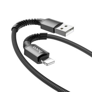 Hoco Καλώδιο Σύνδεσης Especial 2.4Α USB Σε Lightning Με Εύκαμπτο Βύσμα Και Braided Καλώδιο 1m Μαύρο X71 | homidoo.gr
