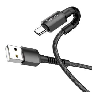 Hoco Καλώδιο Σύνδεσης Especial 3A USB Σε USB-C Με Εύκαμπτο Βύσμα Και Braided Καλώδιο 1m Μαύρο X71 | homidoo.gr