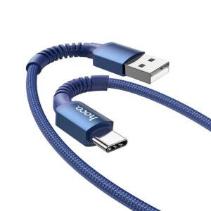 Hoco Καλώδιο Σύνδεσης Especial 3A USB Σε USB-C Με Εύκαμπτο Βύσμα Και Braided Καλώδιο 1m Μπλε X71 | homidoo.gr
