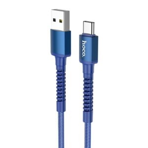 Hoco Καλώδιο Σύνδεσης Especial 3A USB Σε USB-C Με Εύκαμπτο Βύσμα Και Braided Καλώδιο 1m Μπλε X71 | homidoo.gr