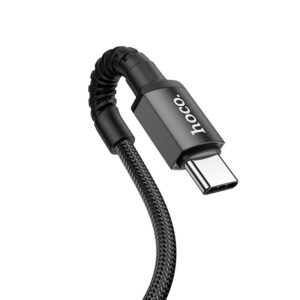 Hoco Καλώδιο Σύνδεσης Especial 60W 3A USB-C Σε USB-C Με Εύκαμπτο Βύσμα Και Braided Καλώδιο 1m Μαύρο X71 - Image 4