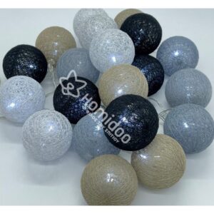 Fos Me 20 Υφασμάτινες Μπάλες LED Ρεύματος Glamour 2.85m 27-00437 | homidoo.gr