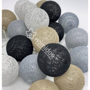 Fos Me 20 Υφασμάτινες Μπάλες LED Ρεύματος Glamour 2.85m 27-00437 | homidoo.gr