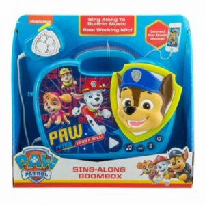 eKids Paw Patrol Boombox Karaoke & Ασύρματο Μικρόφωνο Για Παιδιά Με Μουσική - Φωτισμό Και Εφέ Ήχου Μπλε-Κίτρινο PW-115 - Image 6