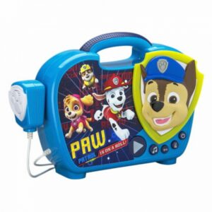 eKids Paw Patrol Boombox Karaoke & Ασύρματο Μικρόφωνο Για Παιδιά Με Μουσική - Φωτισμό Και Εφέ Ήχου Μπλε-Κίτρινο PW-115 | homidoo.gr