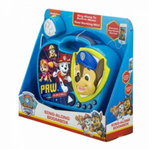 eKids Paw Patrol Boombox Karaoke & Ασύρματο Μικρόφωνο Για Παιδιά Με Μουσική - Φωτισμό Και Εφέ Ήχου Μπλε-Κίτρινο PW-115 - Image 4